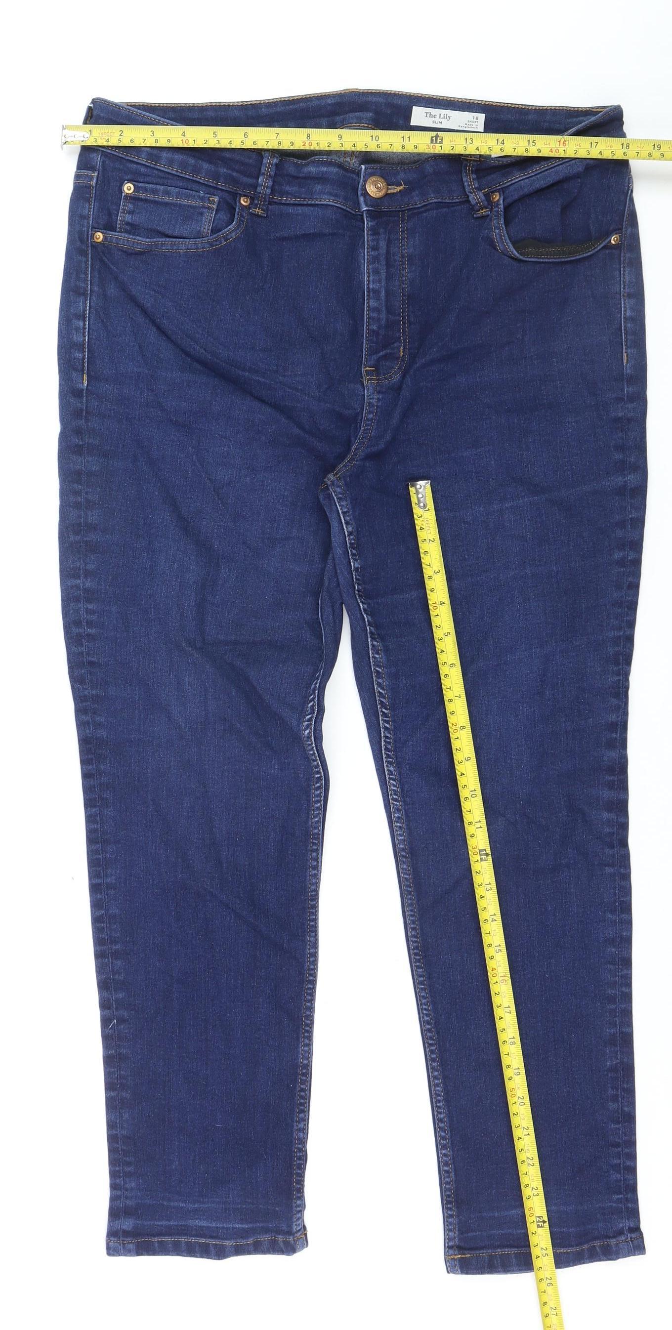 Marks and Spencer Women’s Blue Slim Jeans Size 18 Short Denim