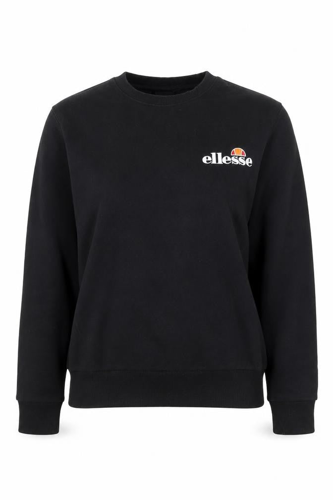 Ellesse Womens Black Crew Neck Pullover Sweatshirt UK 12