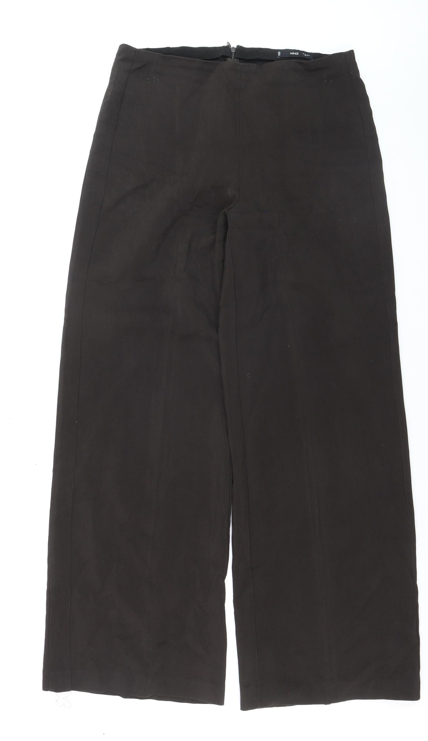 MNG Women's Black Tailored Stretch Trousers Size 12 Regular Fit