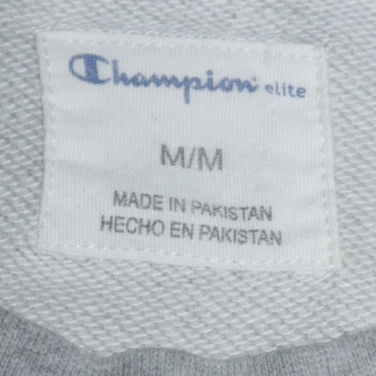 Champion Men's Grey Crew Neck Embroidered Logo Sweatshirt M