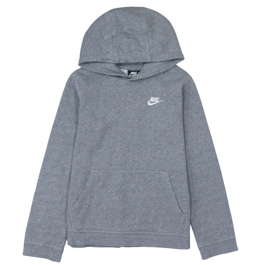 Nike Boys Grey Pullover Fleece Hoodie L 147-158cm Hooded Sweatshirt