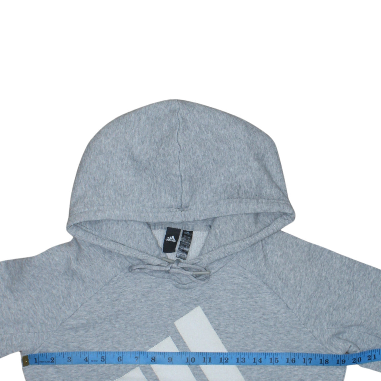 Adidas Women Grey Small Pullover Hoodie Sweatshirt Logo Lightweight