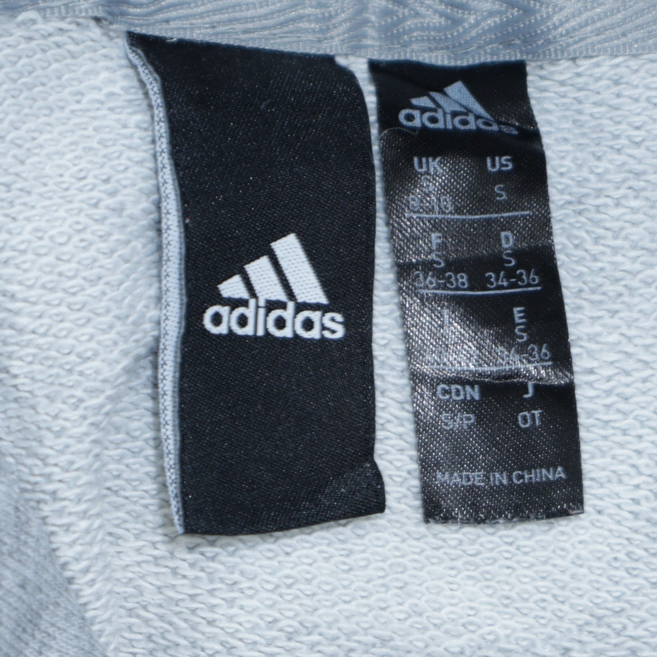 Adidas Women Grey Small Pullover Hoodie Sweatshirt Logo Lightweight
