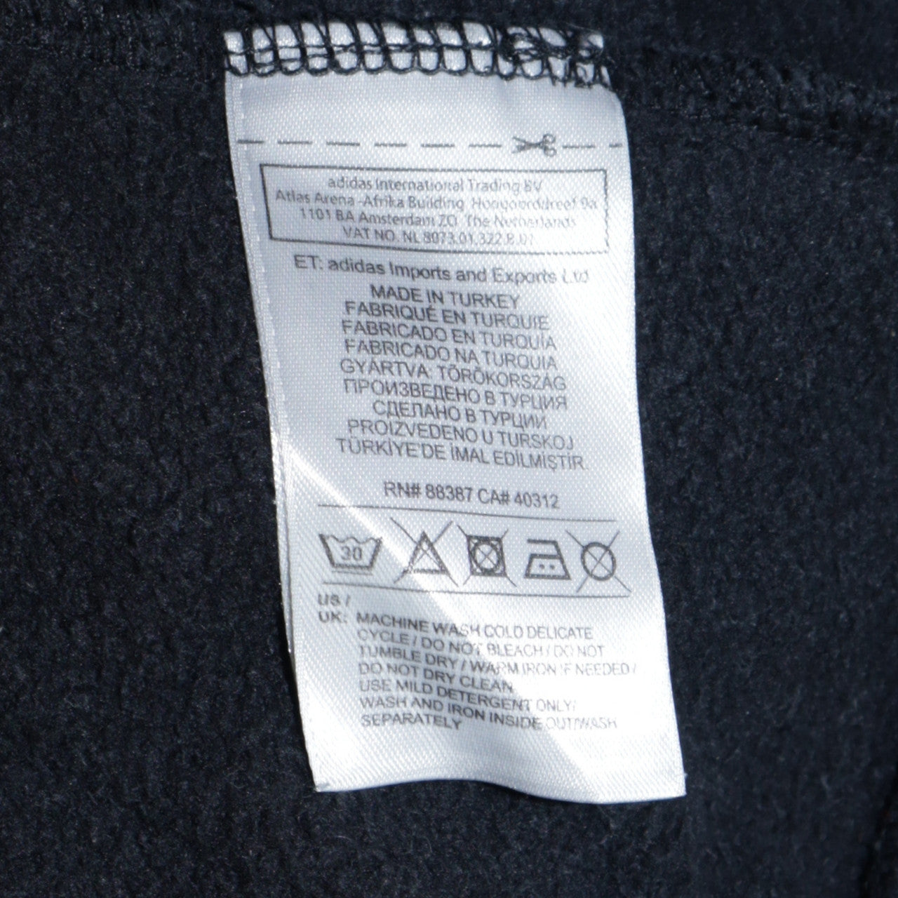 Adidas Men's Black Graphic Trefoil Logo Pullover Sweatshirt Size M