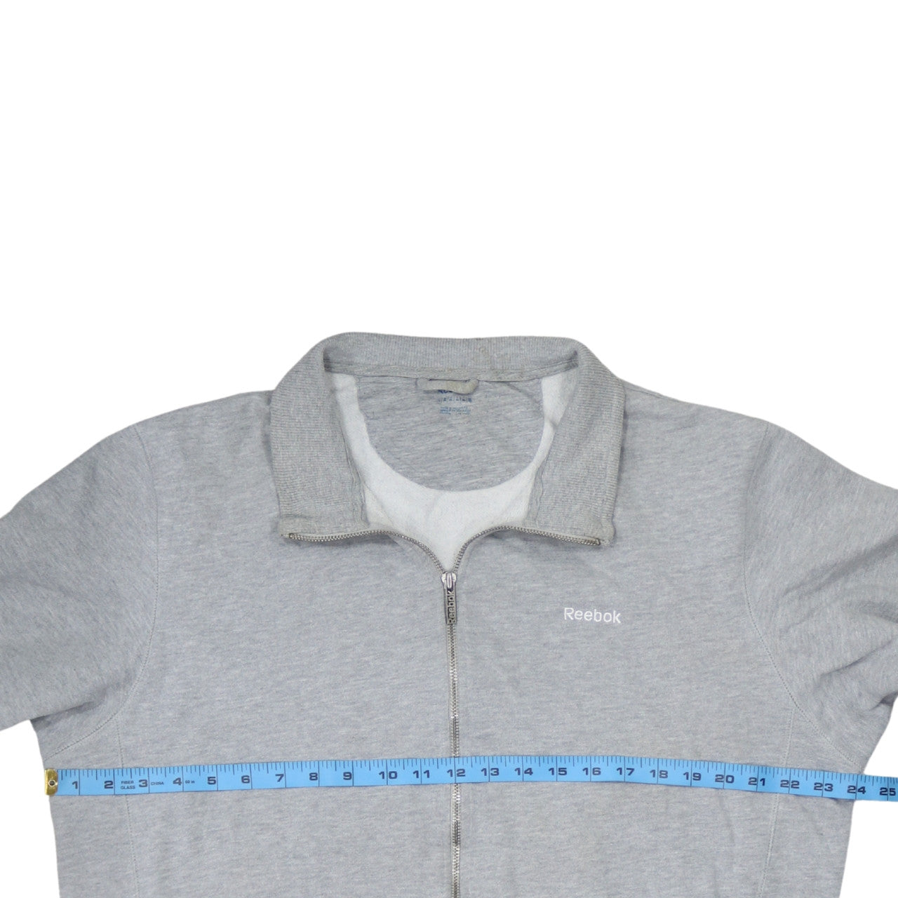 Reebok Men's Grey XL Full Zip Fleece Track Jacket