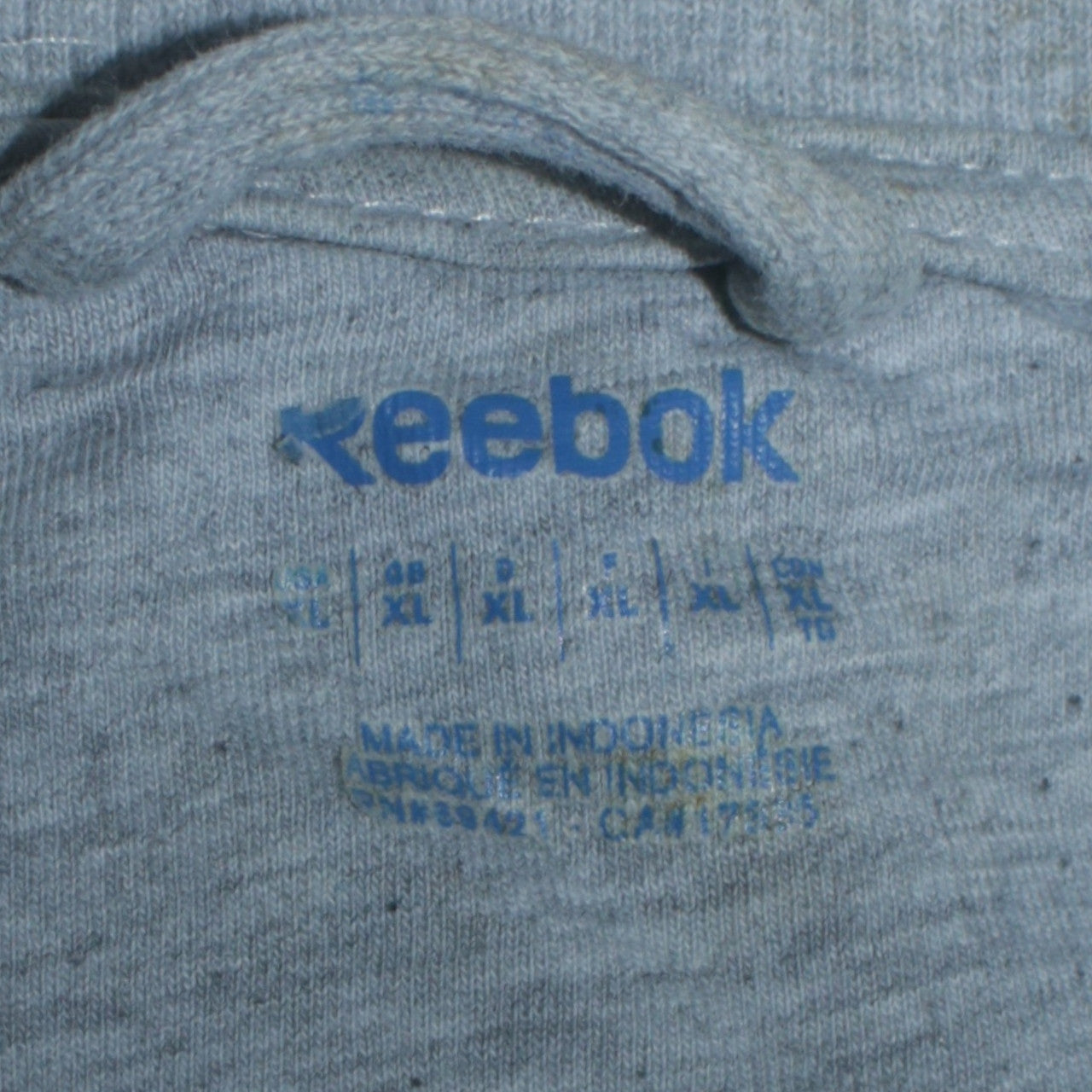 Reebok Men's Grey XL Full Zip Fleece Track Jacket