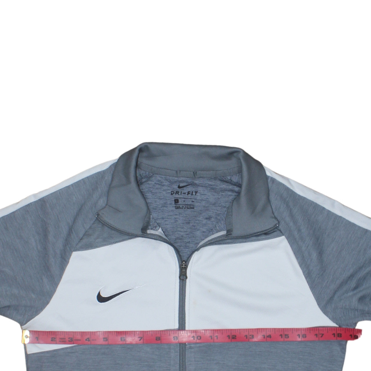 Nike Mens Grey Dri-Fit Track Jacket Size L Full Zip Athletic Outerwear