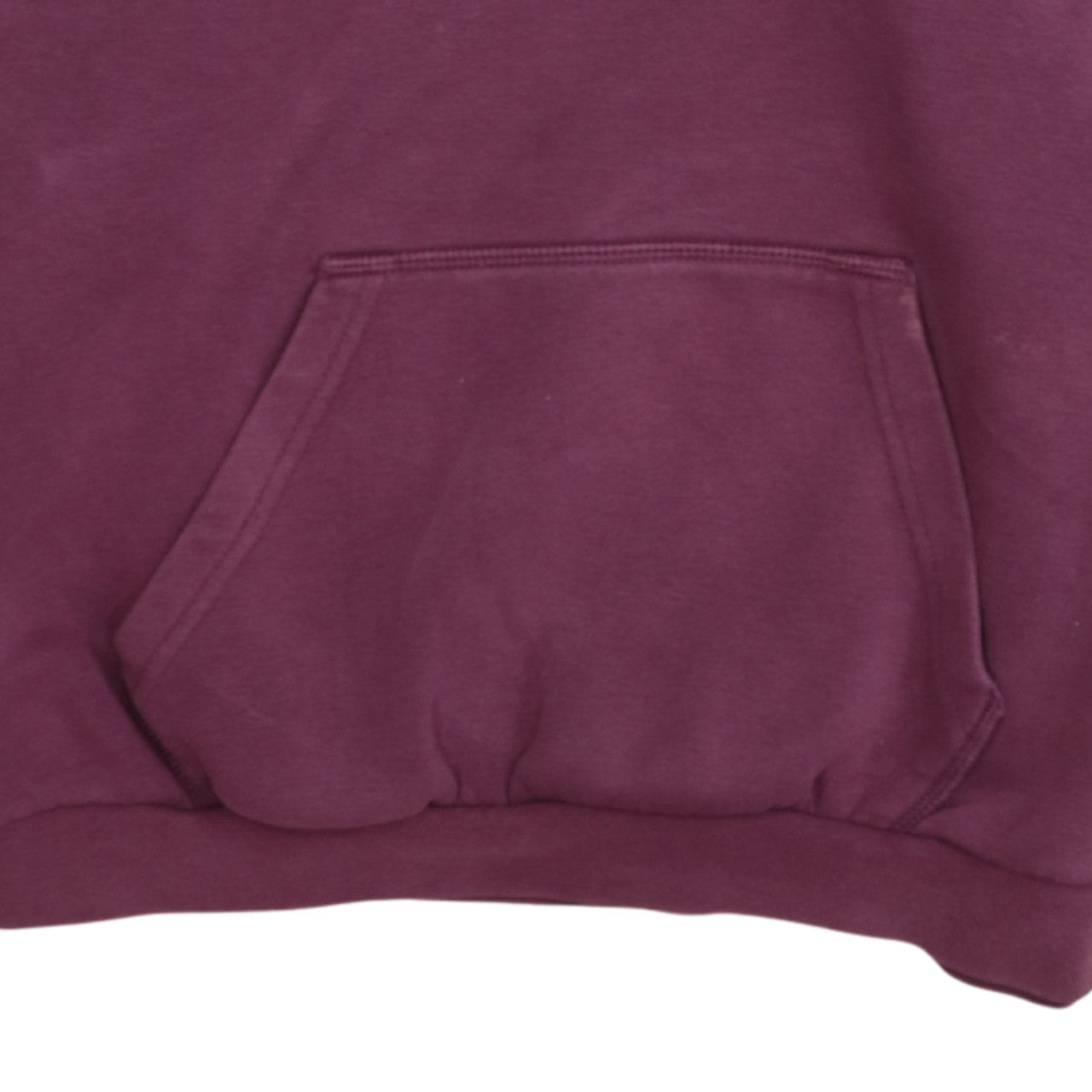 Adidas Womens Burgundy Pullover Hoodie Size 12 Logo Print Cotton Blend