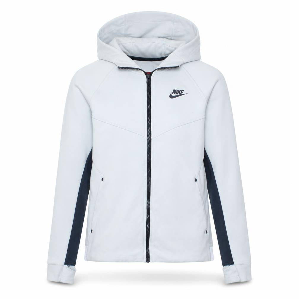 Nike Men's White Full Zip Hoodie S Regular Fit Sportswear