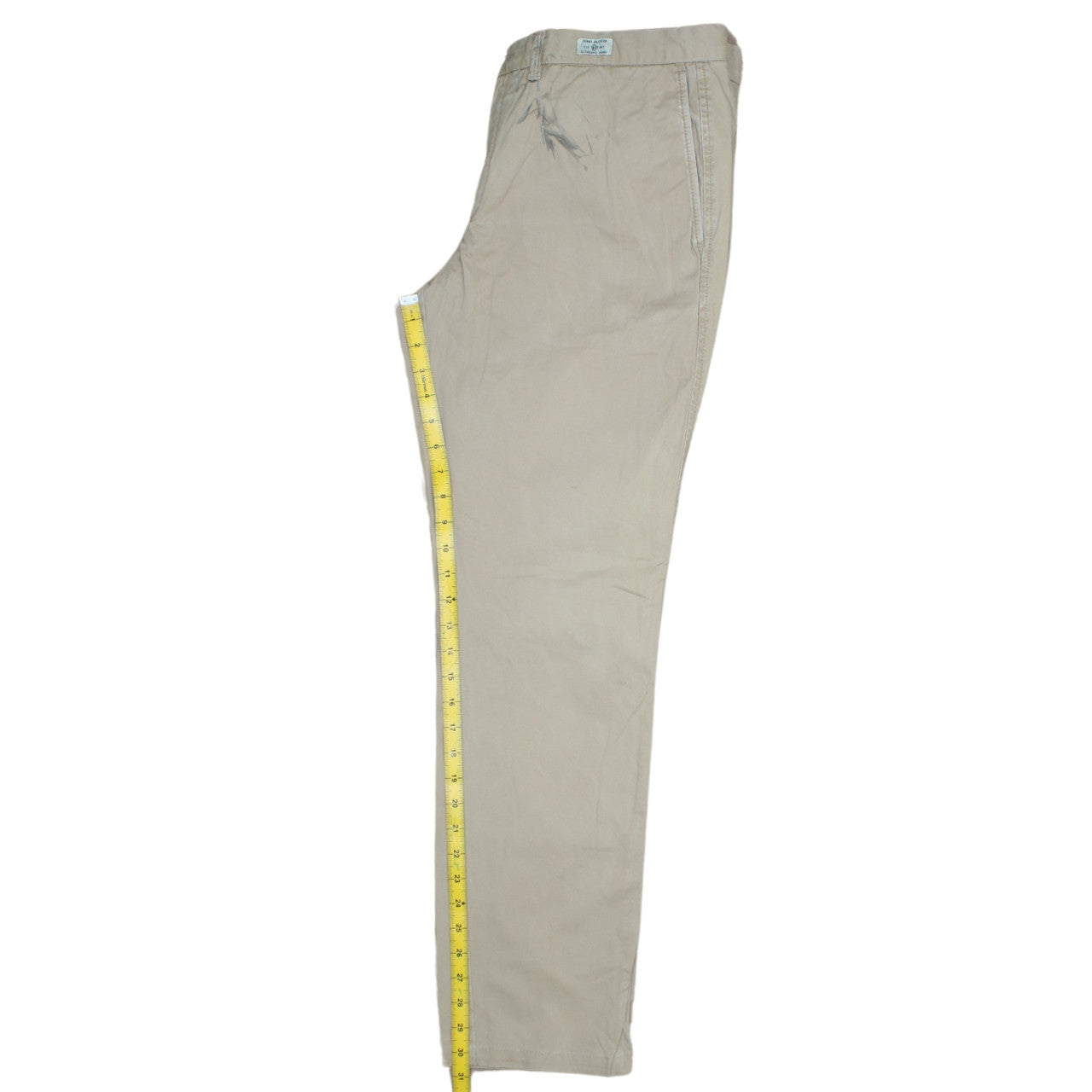 Tommy Hilfiger Men's Beige Chino Trousers Size 36x34 Regular Fit