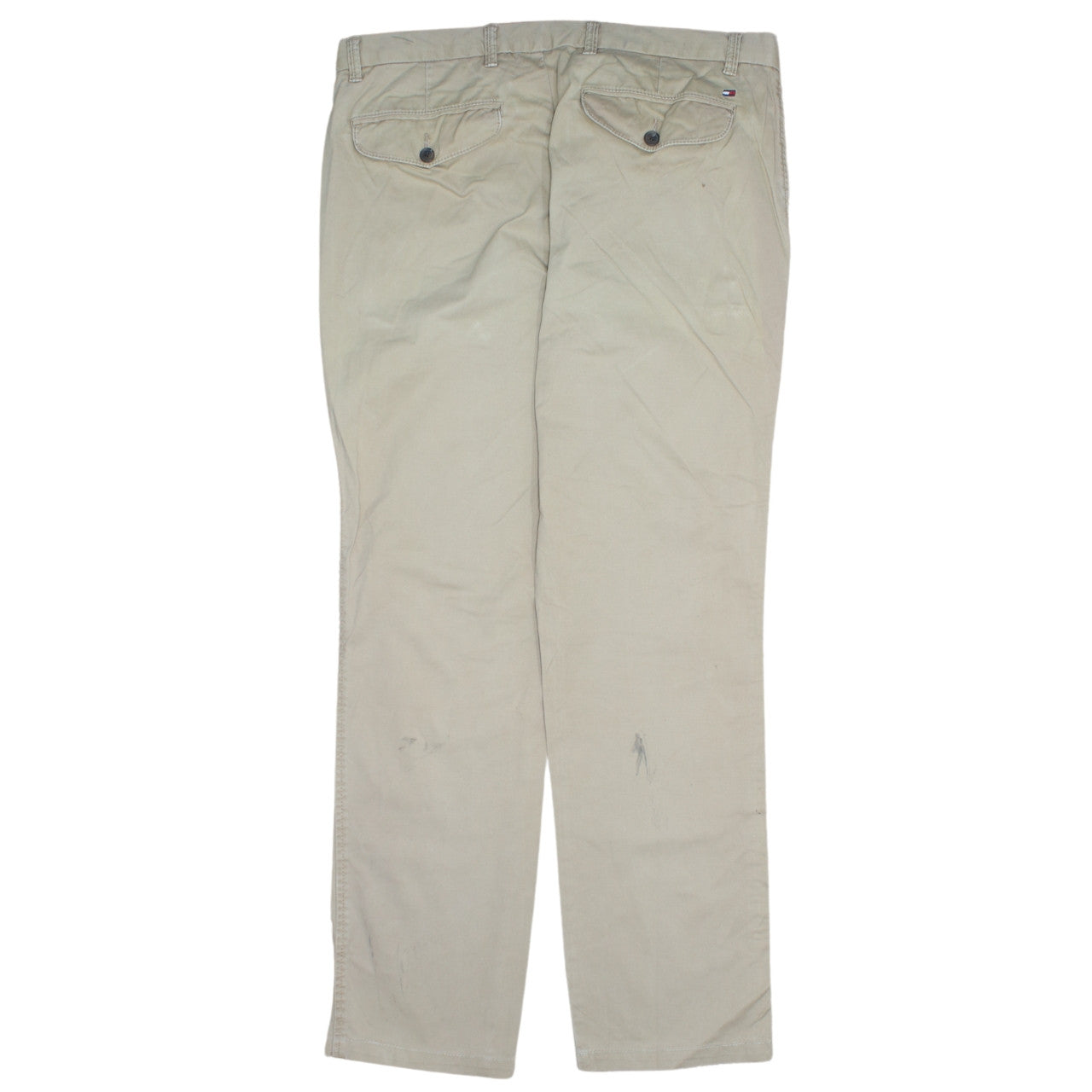 Tommy Hilfiger Men's Beige Chino Trousers Size 36x34 Regular Fit