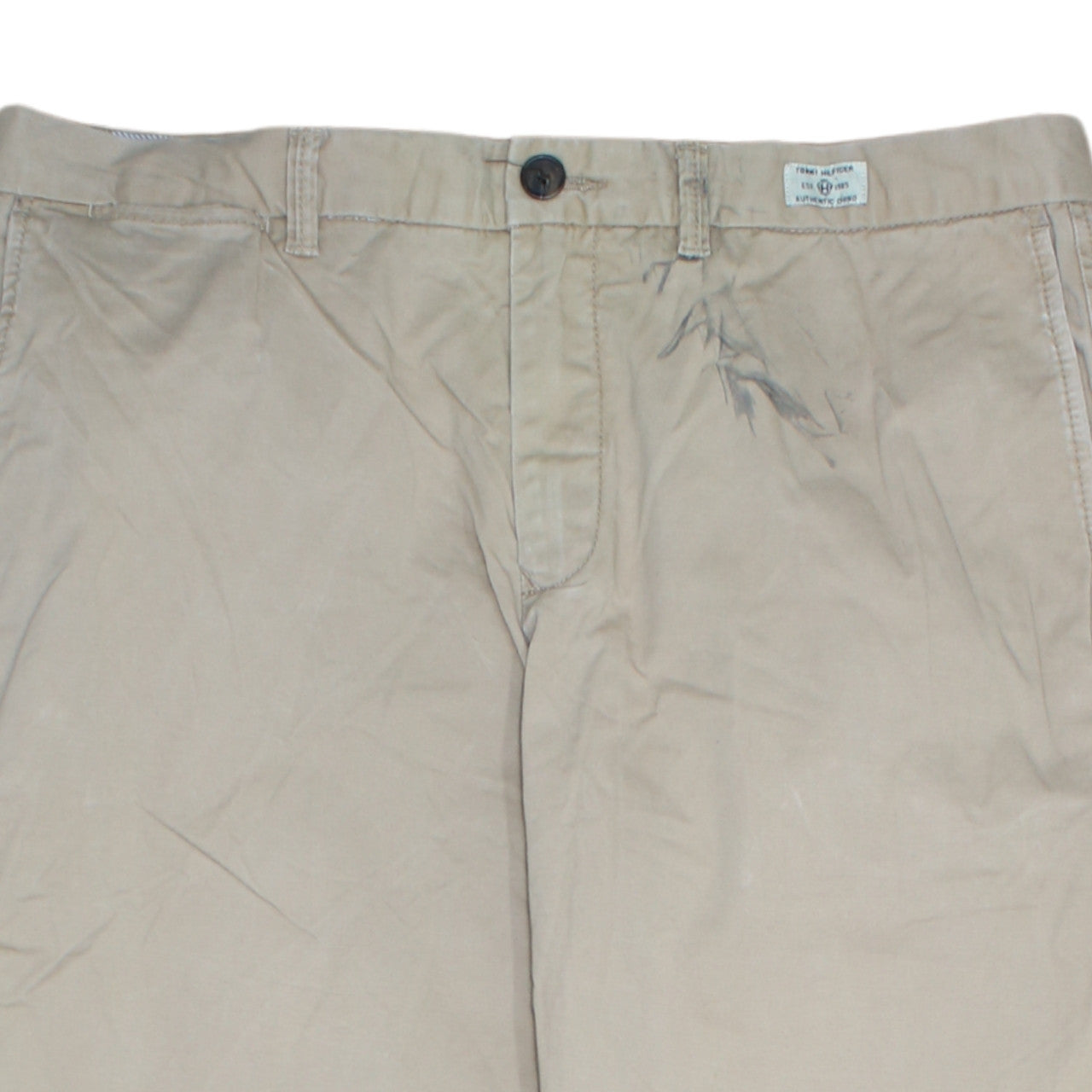Tommy Hilfiger Men's Beige Chino Trousers Size 36x34 Regular Fit