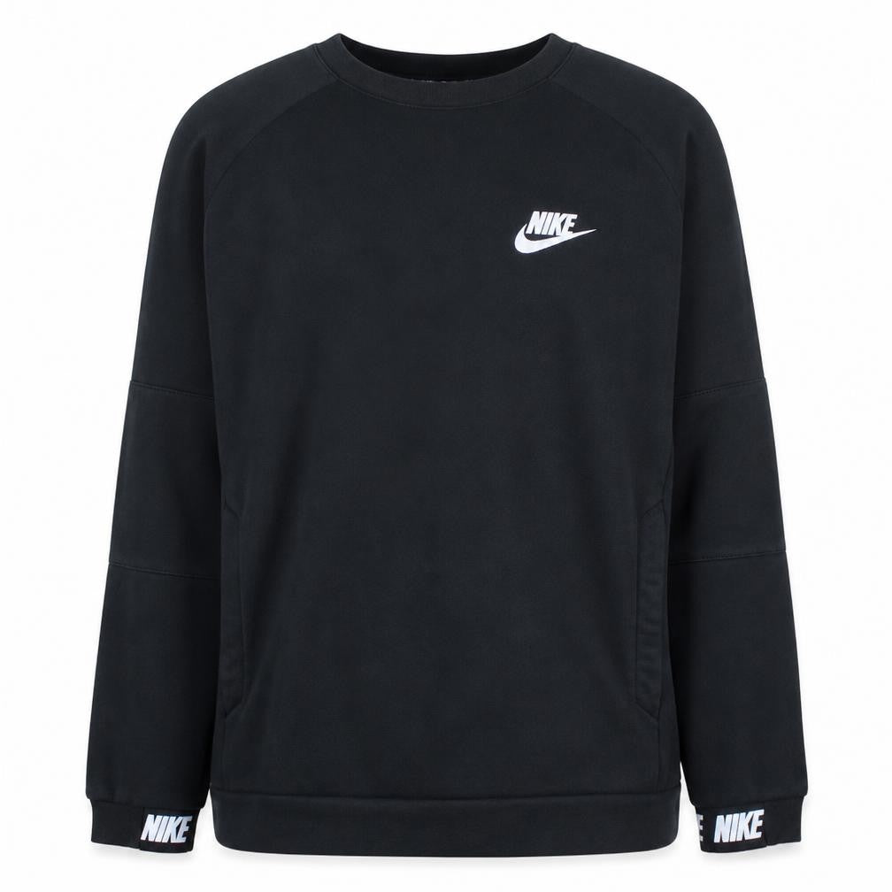 Nike Men's Black M Crew Neck Pullover Sweatshirt with Logo