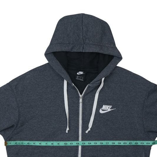 Nike Women's Dark Grey Full Zip Hoodie XL Cotton Blend