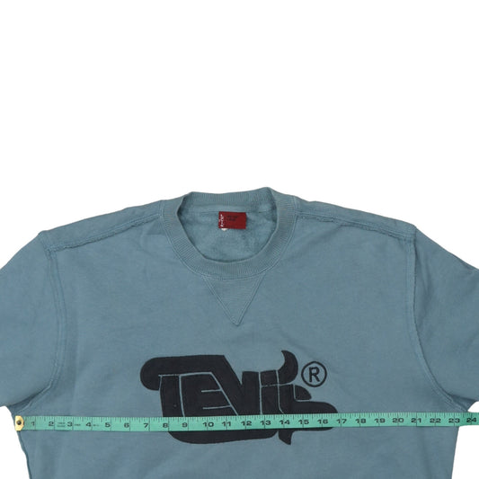 Levi's Men's Blue Crew Neck Pullover Sweatshirt Large