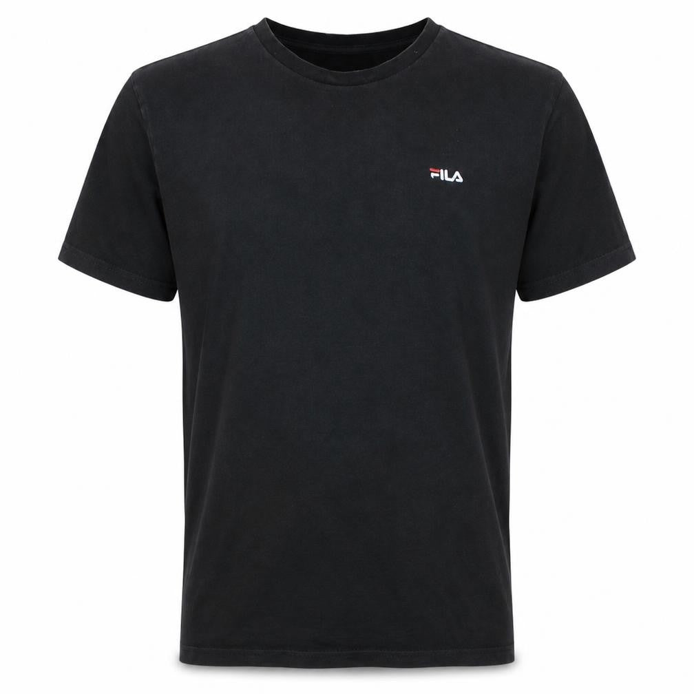 FILA Men's Black Crew Neck Short Sleeve Cotton T-Shirt M