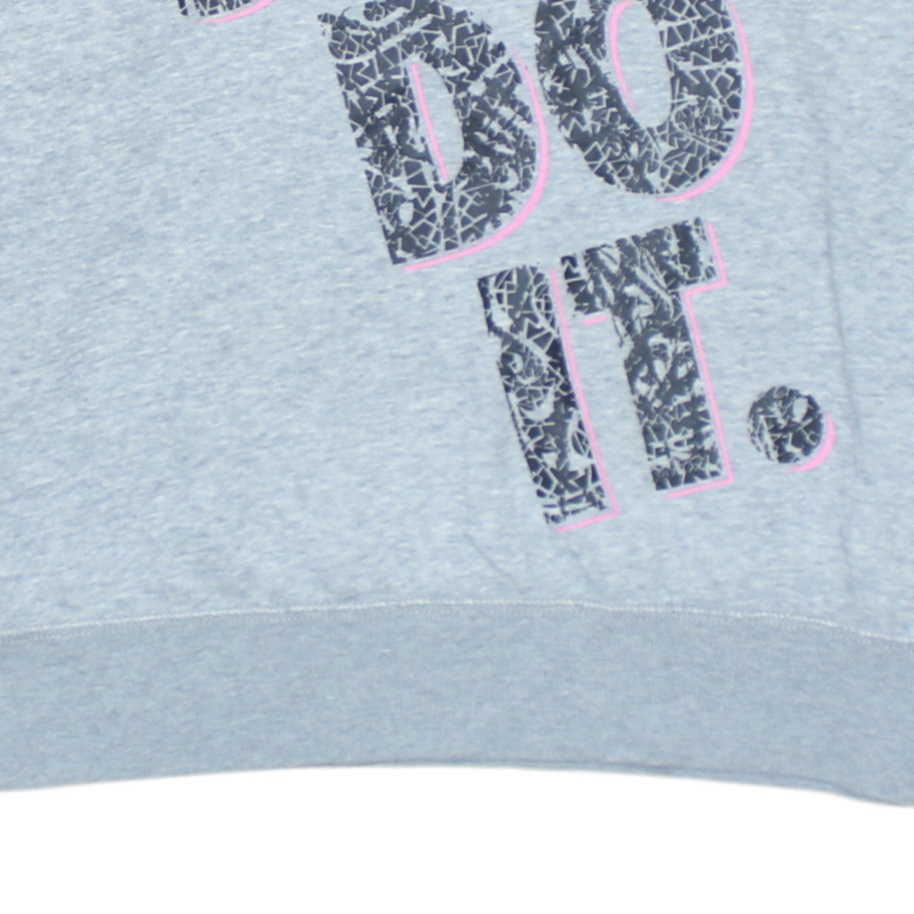 Nike Women Grey Just Do It Crew Neck Pullover Sweatshirt Size M