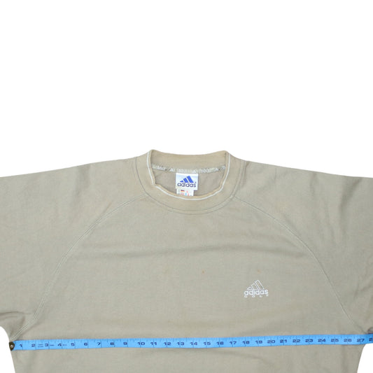 Adidas Men Beige XL Golf Crew Neck Sweatshirt Pullover