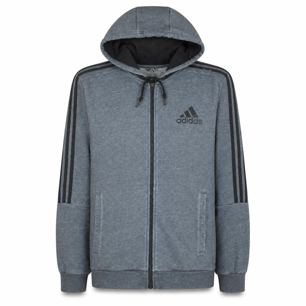 Adidas Men's Grey Full Zip Hoodie Medium Sports Fleece