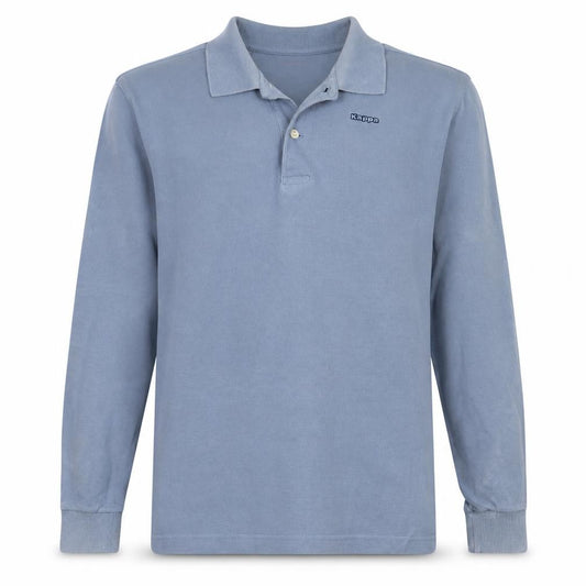 Kappa Men's Blue Long Sleeve Polo Shirt Size L Cotton Casual Top