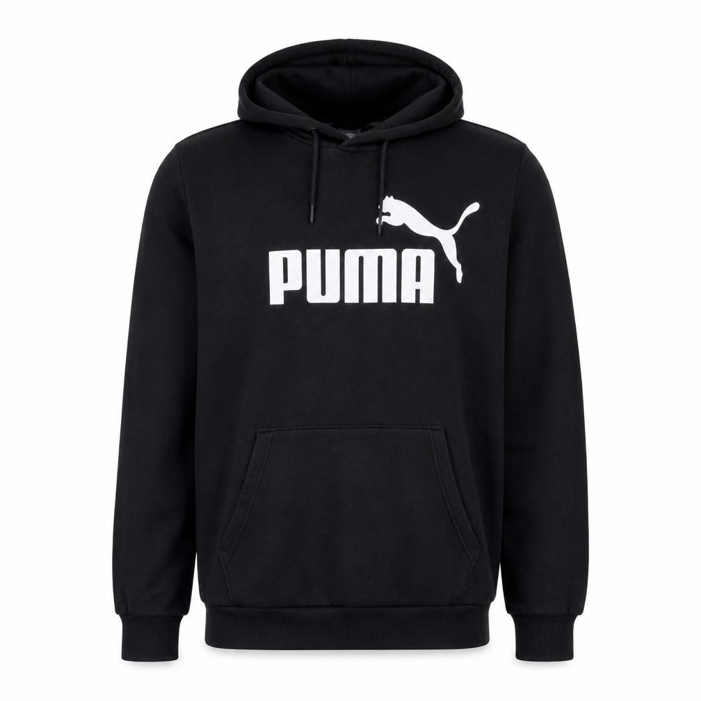 Puma Men's Black XL Pullover Hoodie with Logo Print