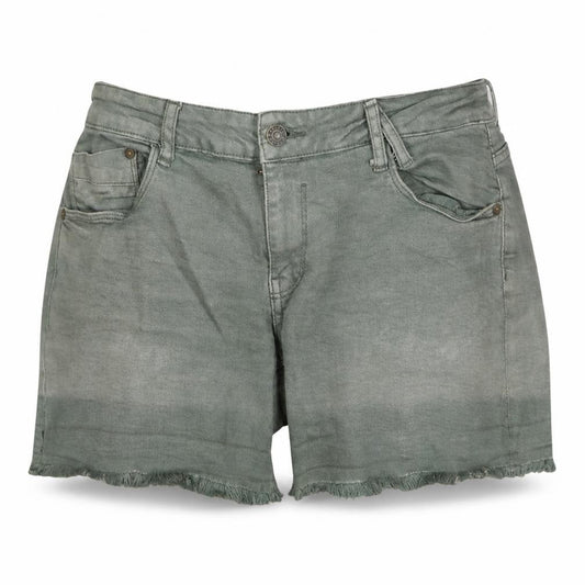 America Today Women’s Green Cut-Off Denim Shorts Size M