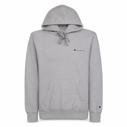 Champion Men's Grey Small Pullover Hoodie with Logo