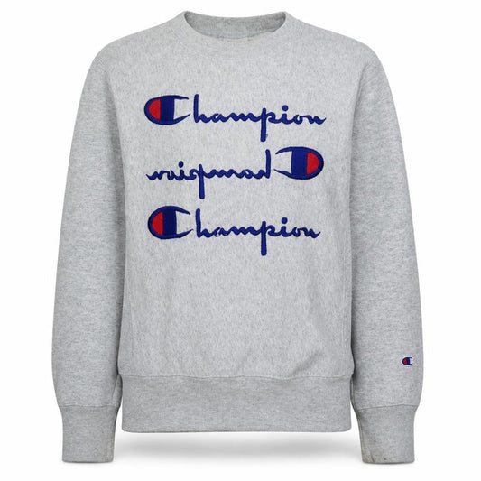 Champion Women’s Grey Reverse Weave Logo Sweatshirt Size M