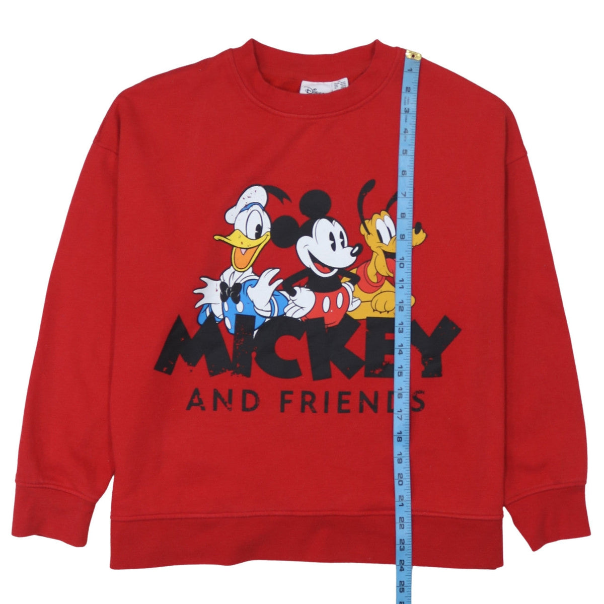 Disney Women Red Mickey and Friends Sweatshirt XL Pullover