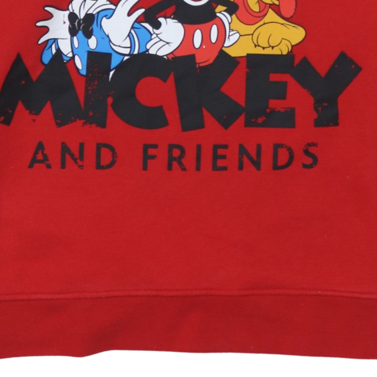 Disney Women Red Mickey and Friends Sweatshirt XL Pullover
