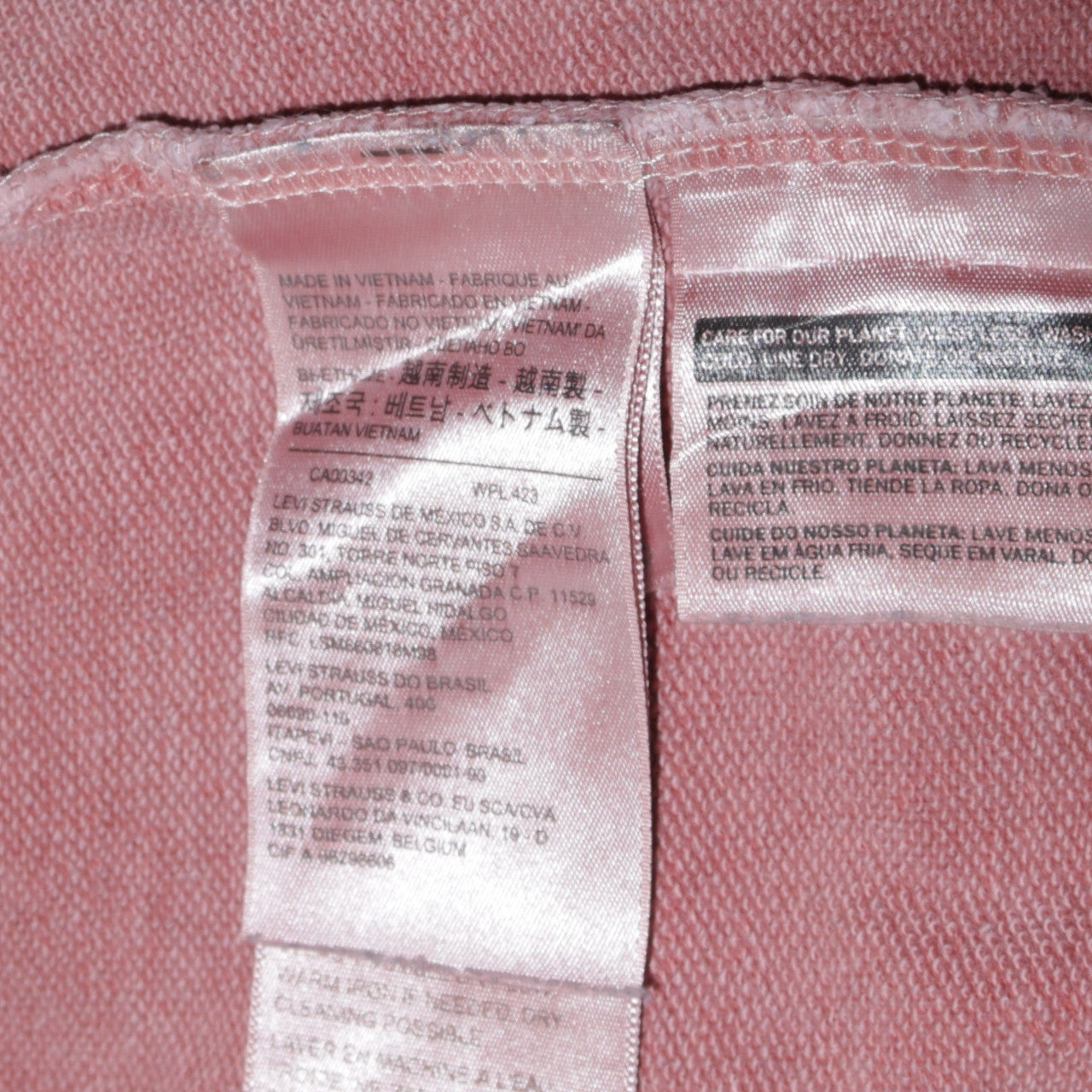 Levi's Womens Pink Pullover Sweatshirt XS Cotton Crew Neck Casual