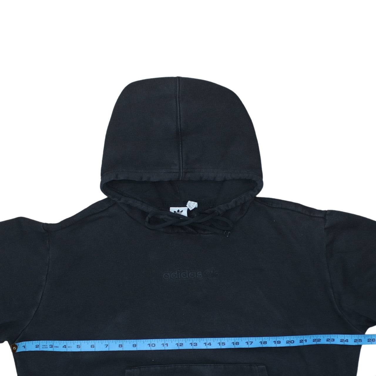 Adidas Women's Black Size 10 Pullover Hoodie with Logo and Pockets