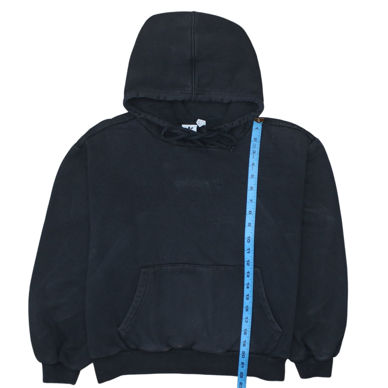Adidas Women's Black Size 10 Pullover Hoodie with Logo and Pockets