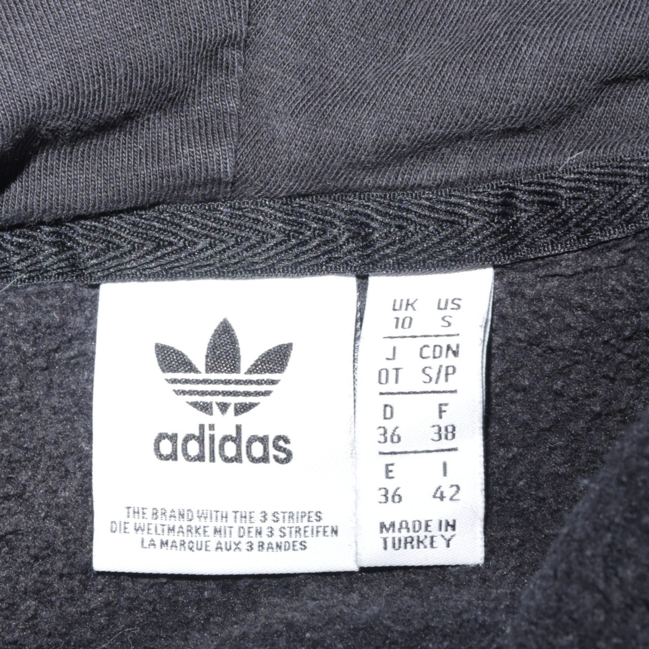 Adidas Women's Black Size 10 Pullover Hoodie with Logo and Pockets