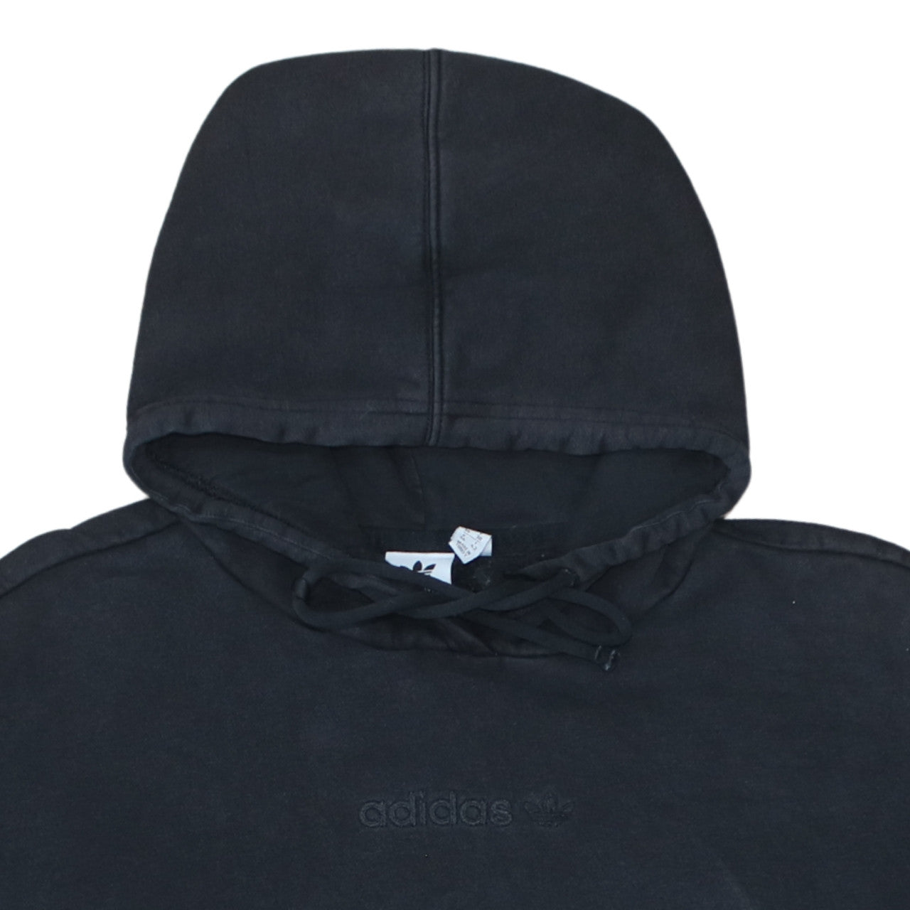 Adidas Women's Black Size 10 Pullover Hoodie with Logo and Pockets