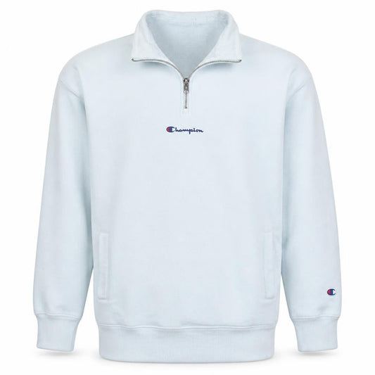 Champion Men's White 1/4 Zip Fleece Sweatshirt Medium