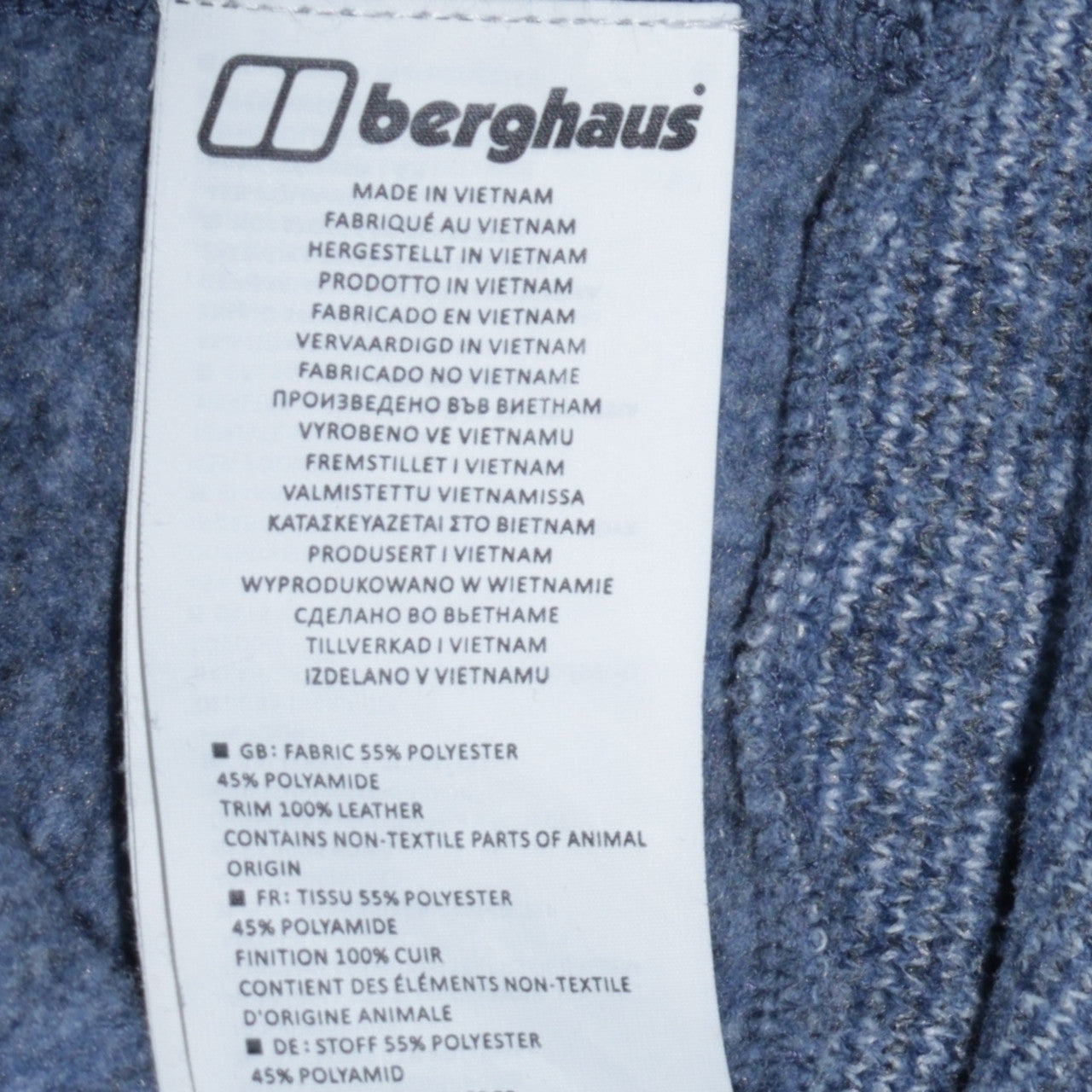 Berghaus Women's Blue Hooded Full Zip Fleece Jacket Size 14