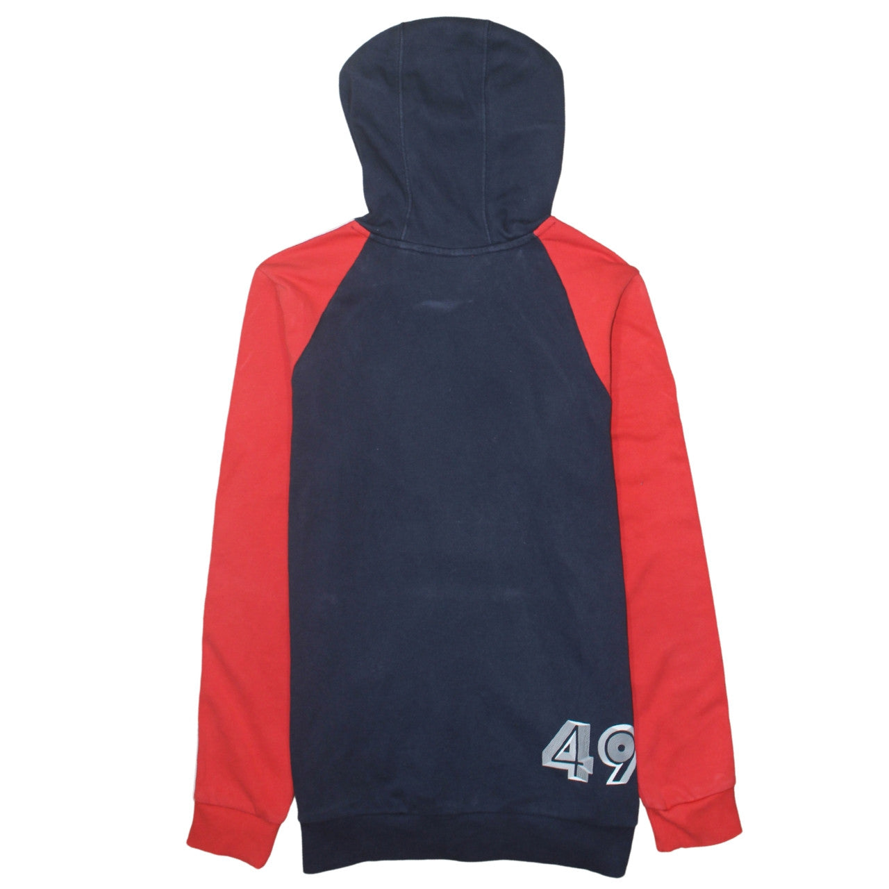 Adidas Boys Navy Red Pullover Hoodie Size 16 Years Cotton Blend