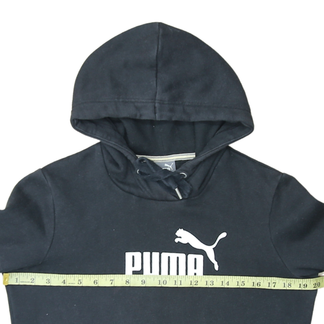 Puma Womens Black Pullover Hoodie Size 12 Hooded Sweatshirt