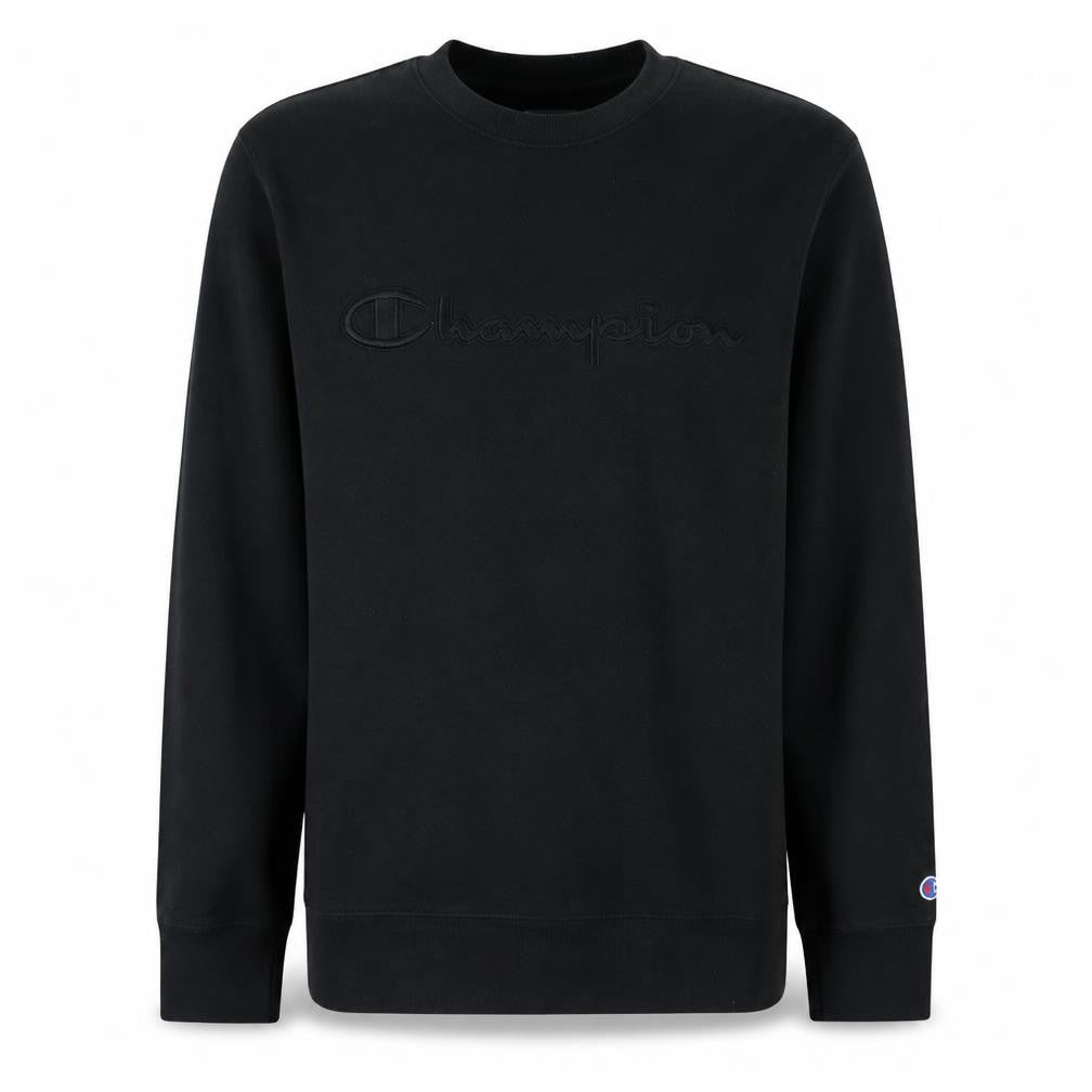 Champion Men's Black L Pullover Sweatshirt Crew Neck Embroidered Logo