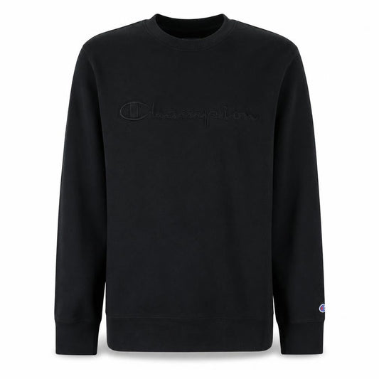 Champion Men's Black L Pullover Sweatshirt Crew Neck Embroidered Logo