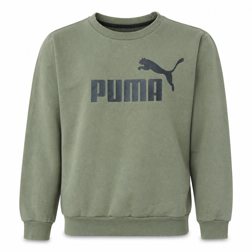 Puma Men's Green Crew Neck Logo Sweatshirt Size S