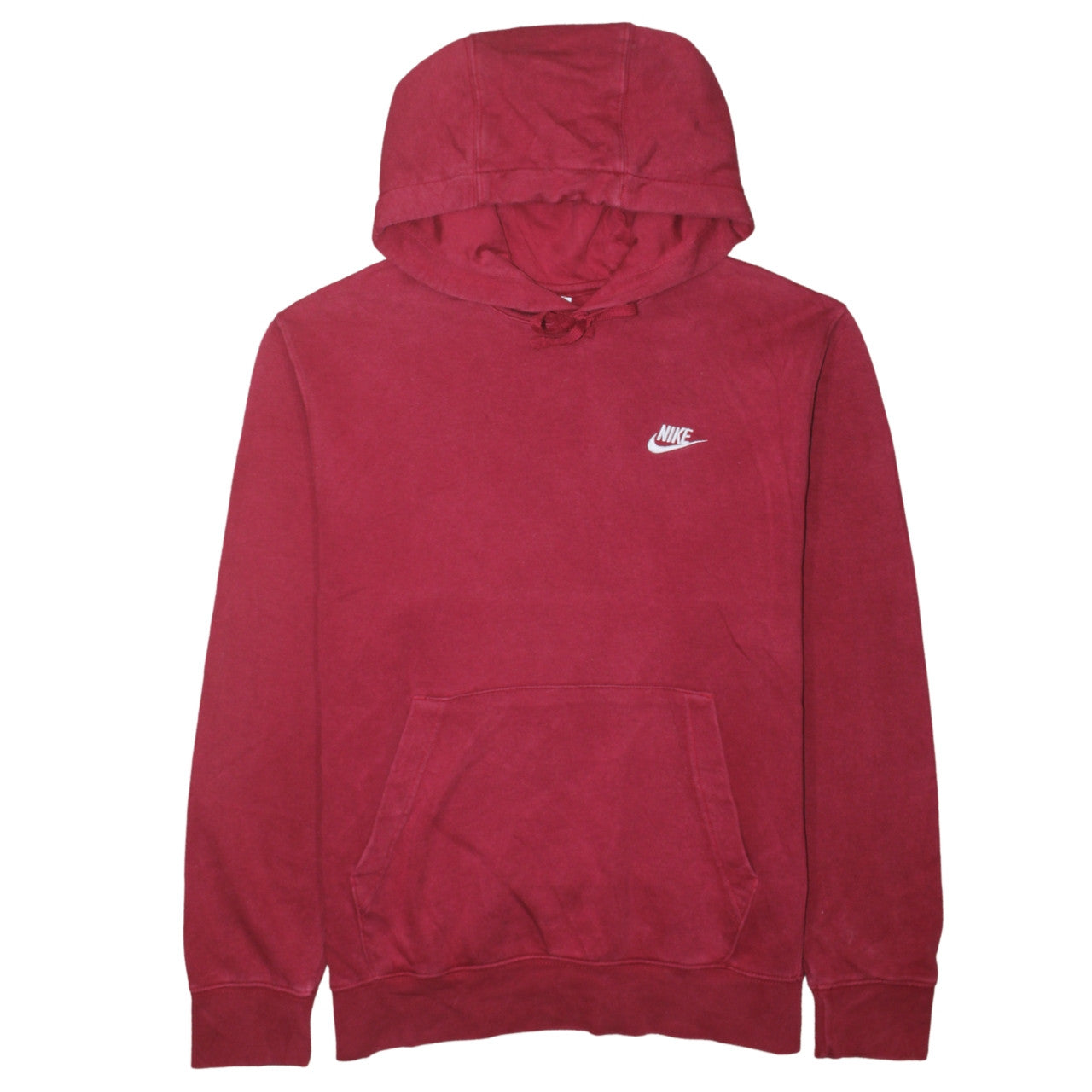 Nike Men's Red Pullover Hoodie Size M Fleece Sweatshirt
