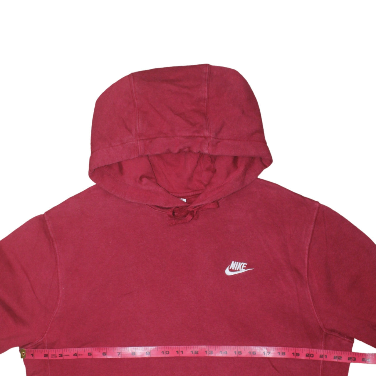 Nike Men's Red Pullover Hoodie Size M Fleece Sweatshirt
