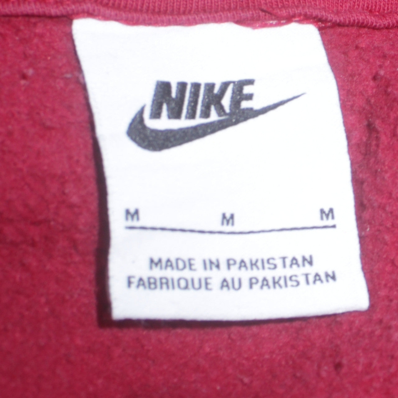 Nike Men's Red Pullover Hoodie Size M Fleece Sweatshirt
