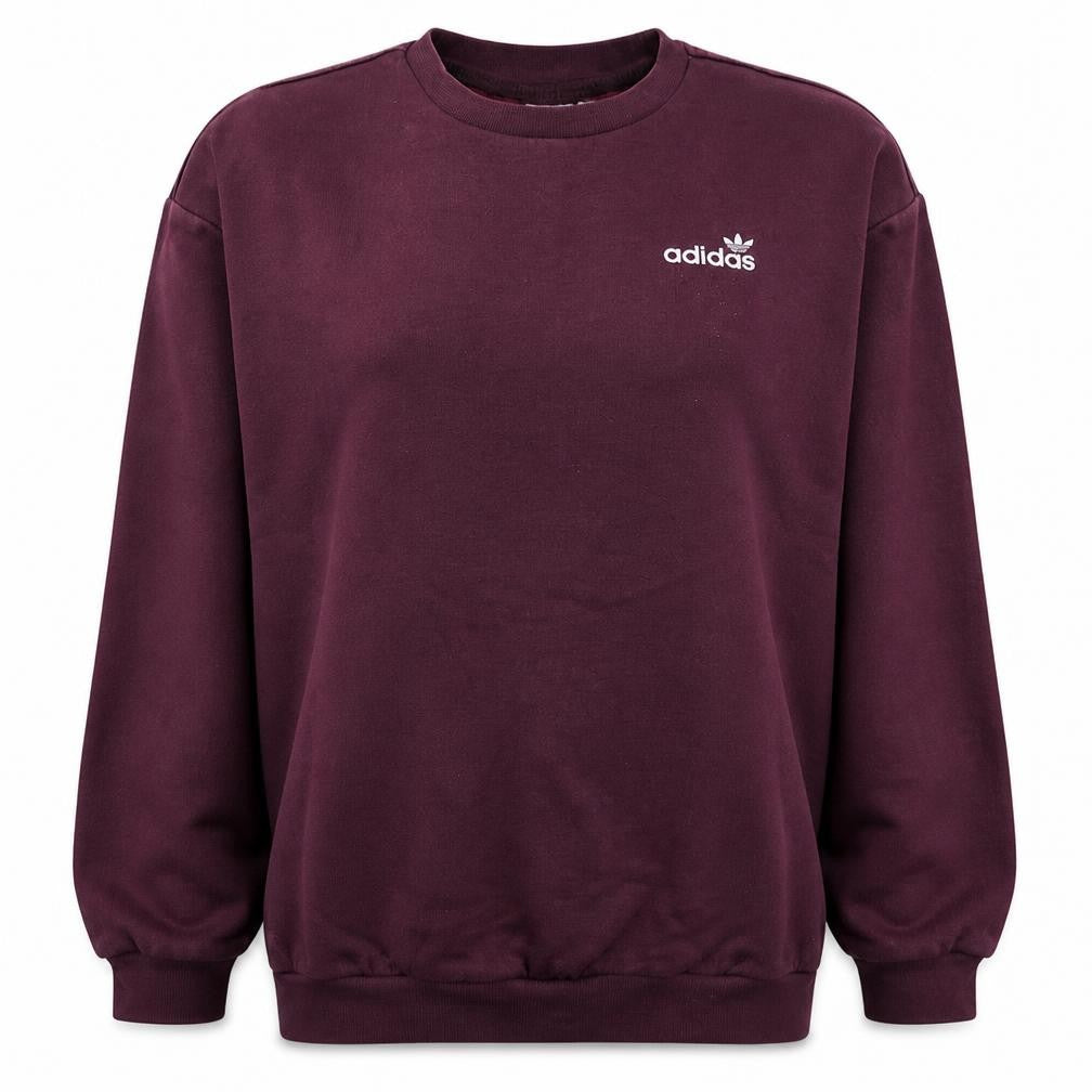Adidas Womens Burgundy Crew Neck Sweatshirt Size 8 Regular Fit