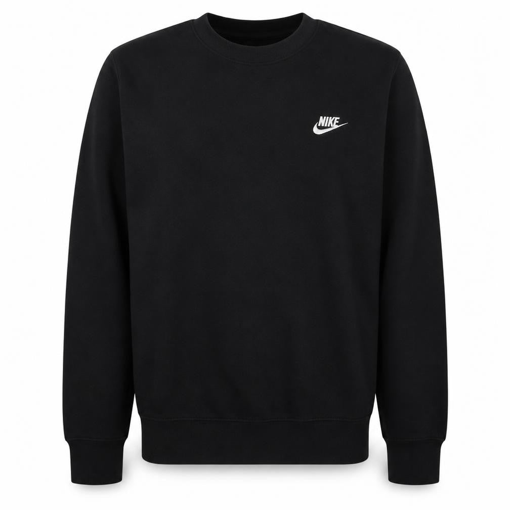Nike Men's Black Small Crew Neck Pullover Fleece Sweatshirt