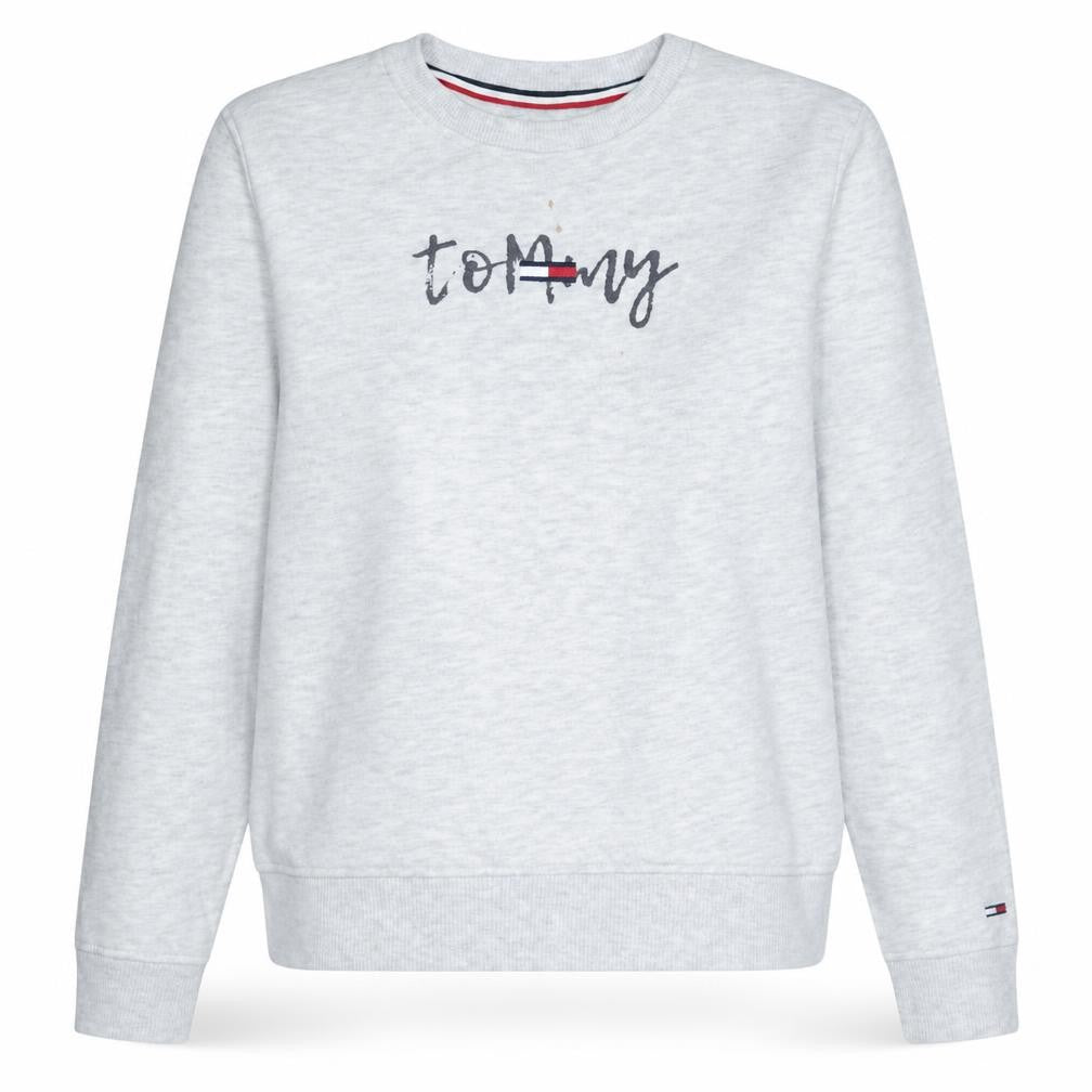 Tommy Jeans Women's Grey Small Logo Crew Neck Sweatshirt