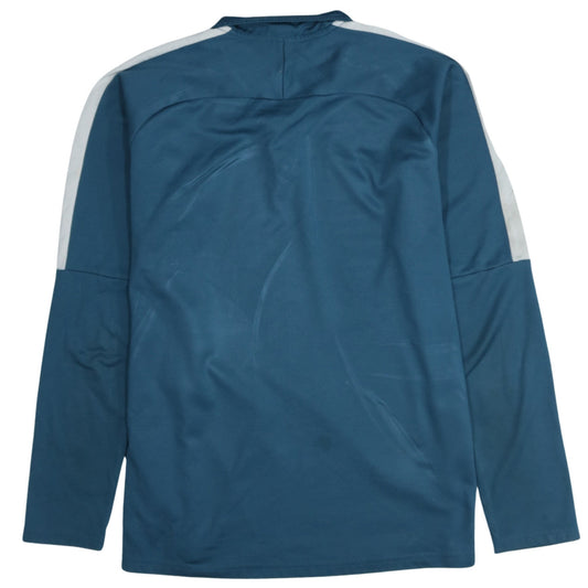 Nike Men's Blue Dri-Fit 1/4 Zip Long Sleeve Sports Sweatshirt M