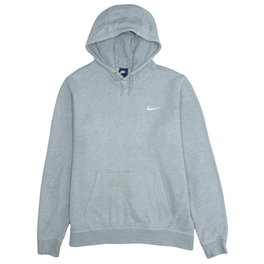 Nike Men's Grey Pullover Hoodie L Logo Fleece Sweatshirt